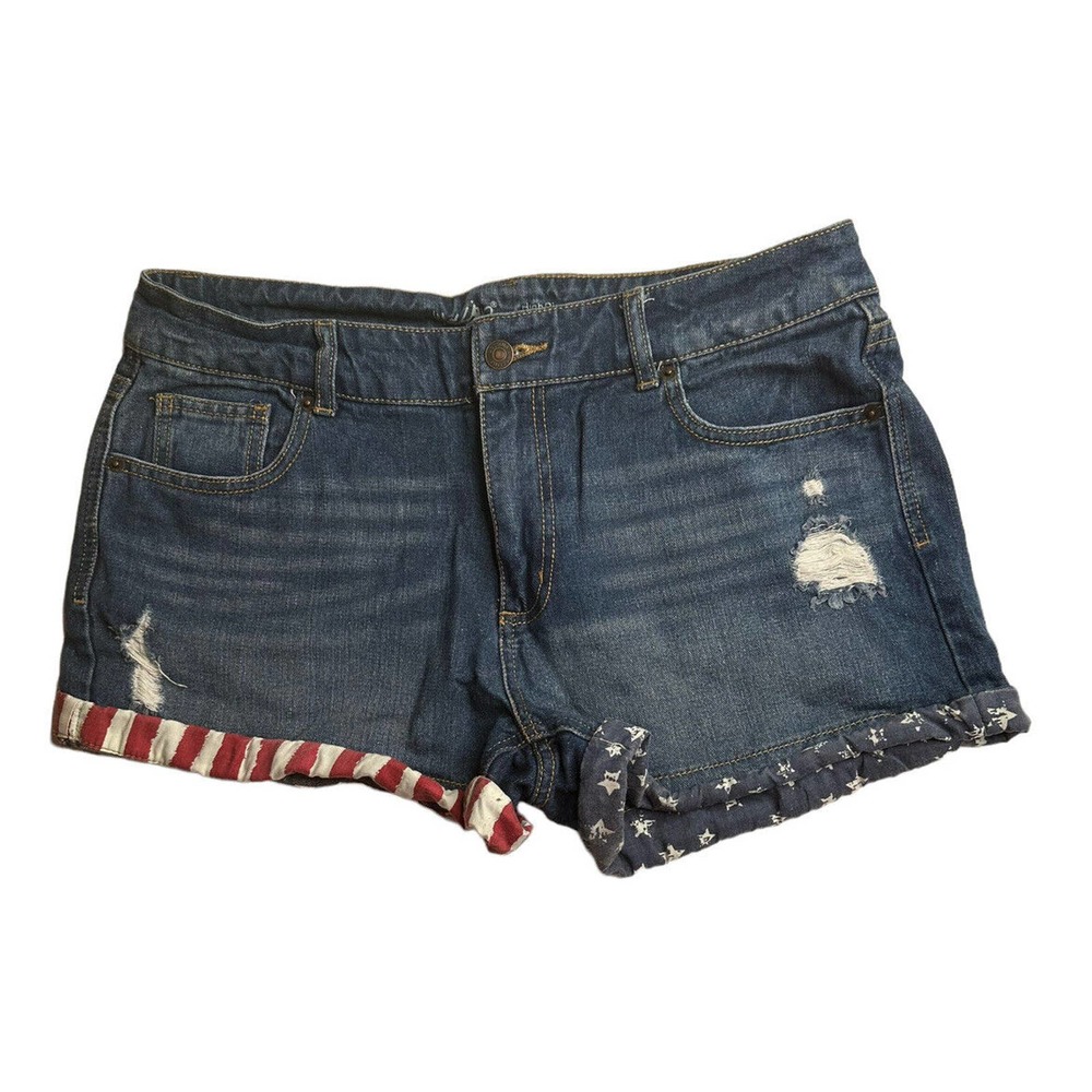 Mossimo Supply Co Shorts Denim Jean Womens High Rise Short Shorts Americana 12